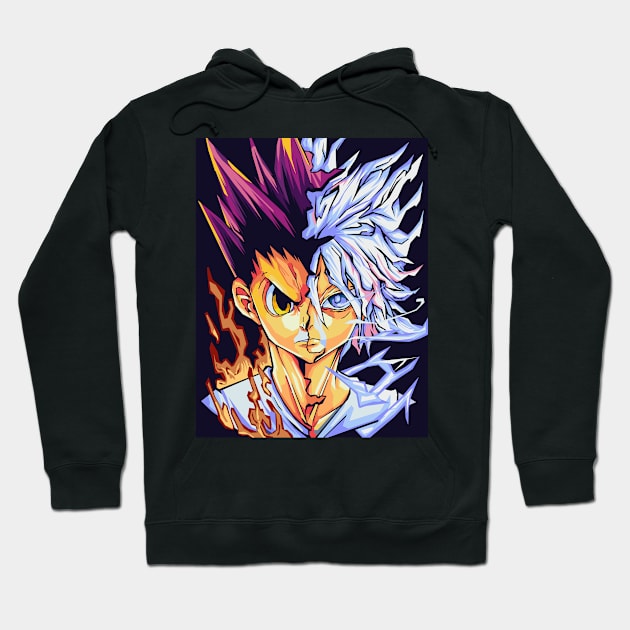 gon killua wpap pop  art Hoodie by Kuli art